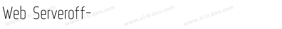 Web Serveroff字体转换